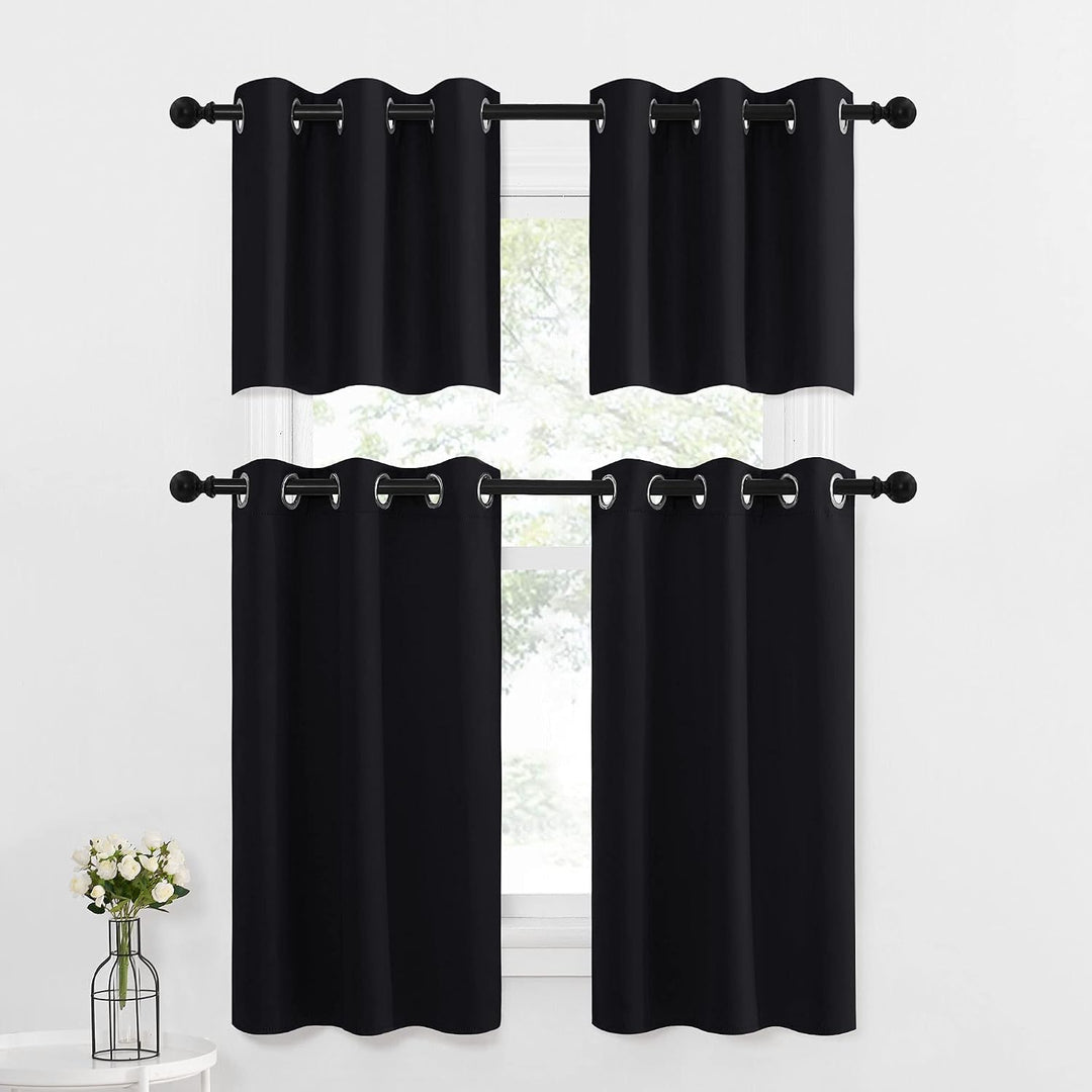 Black kitchen curtain styling options