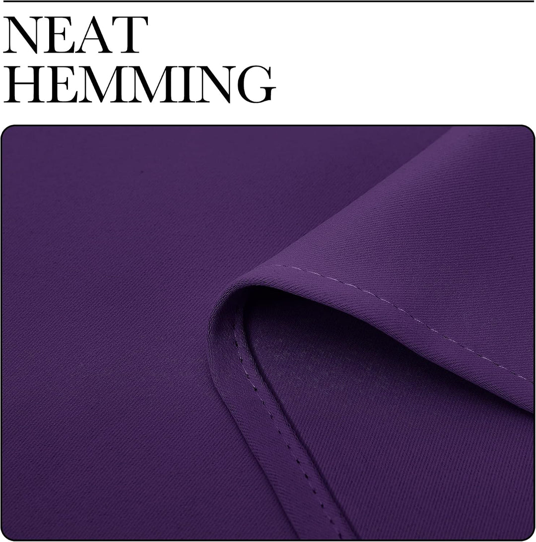 Royal purple curtain hem detail