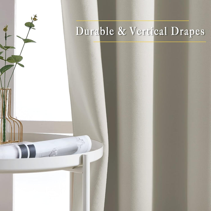 Natural curtain hanging detail