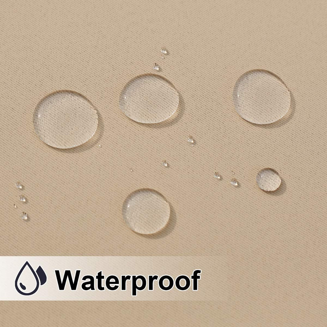 Waterproof beige curtain fabric detail