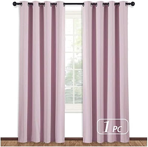 Baby pink 52 x 84 inch blackout grommet curtain, one panel per pack