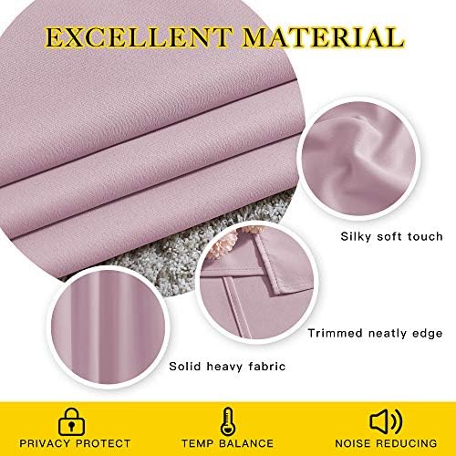 Baby pink curtain fabric and stitched edge detail