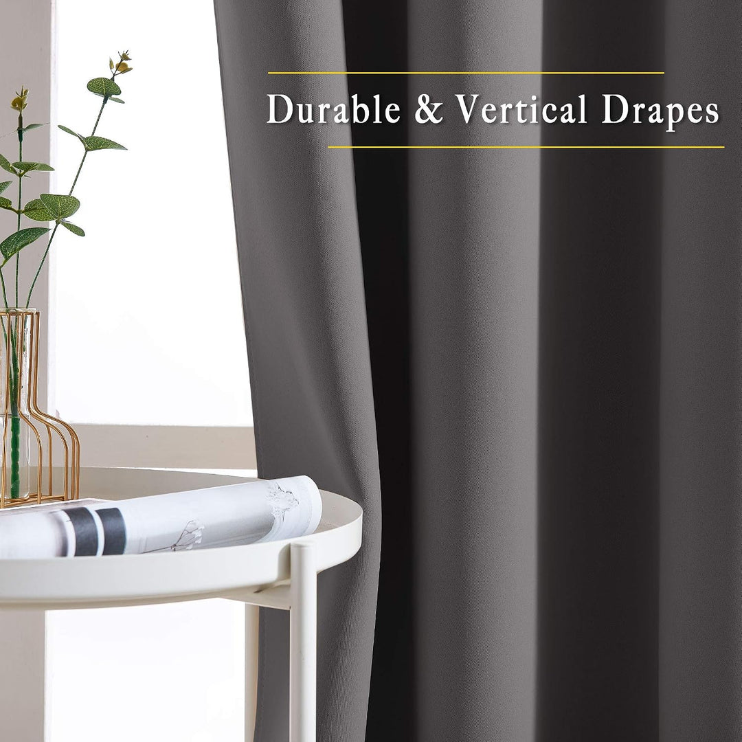Grey blackout curtain drape and fabric texture