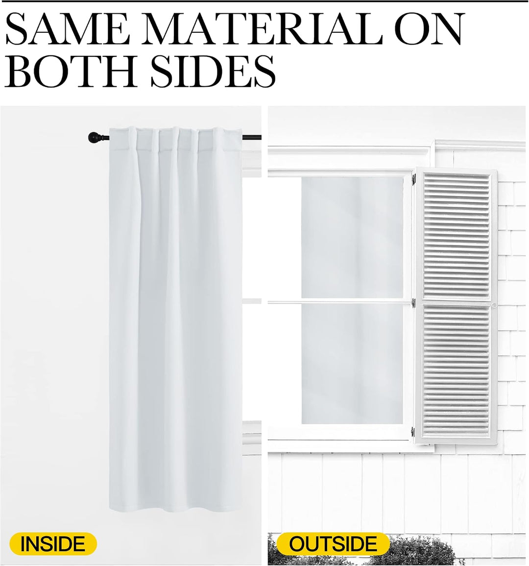 Same greyish white material on both sides