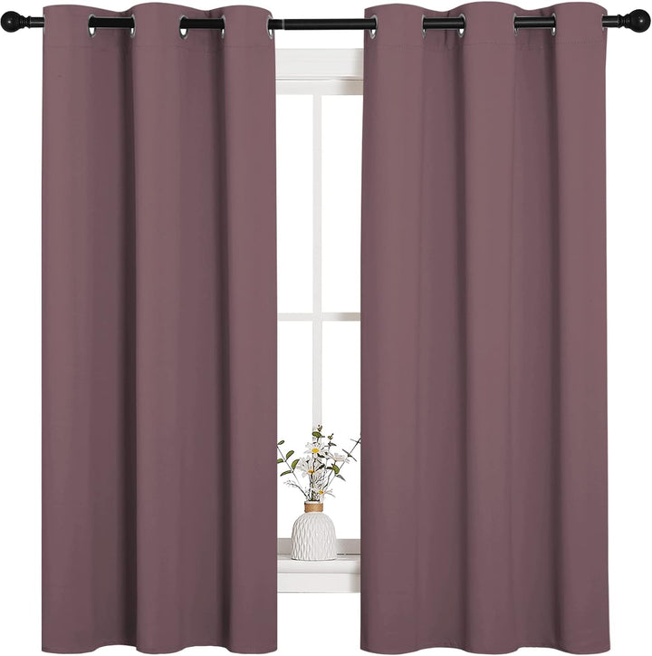 Pair of dry rose curtain panels