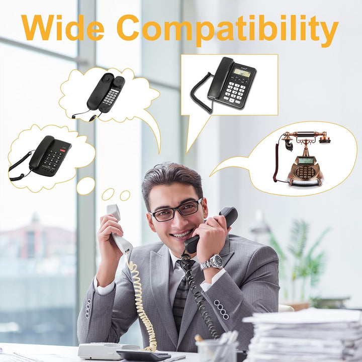 Black RJ9 handset cord detail 4