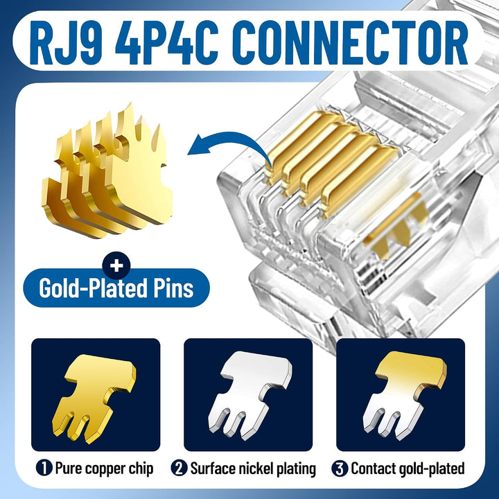 RJ9 4P4C crimp connector detail 2