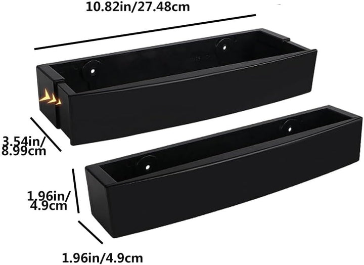 Four black adjustable wall-mounted shoe holders