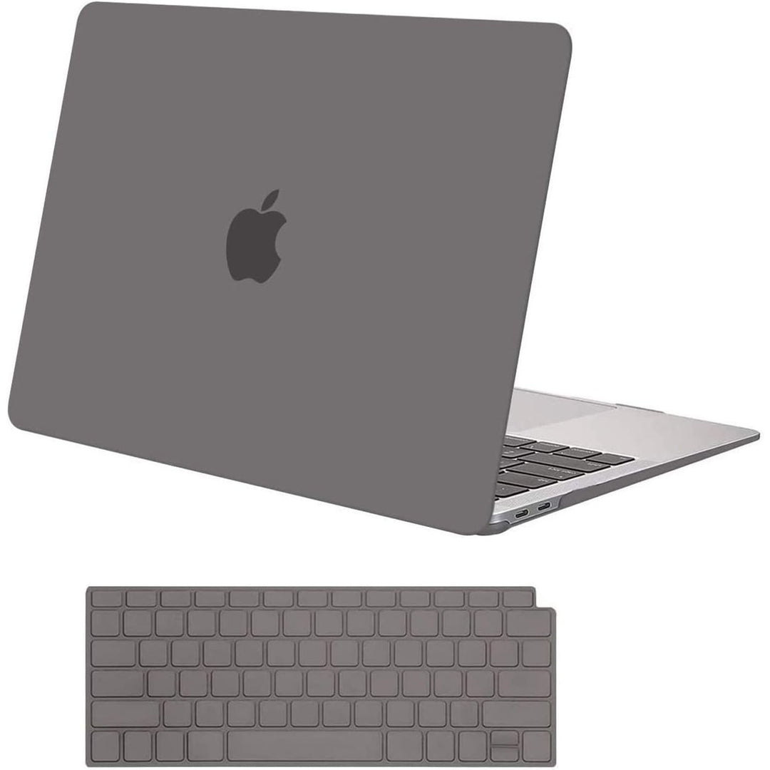 Gray hard shell and keyboard cover for compatible 13.3-inch laptop, view 1