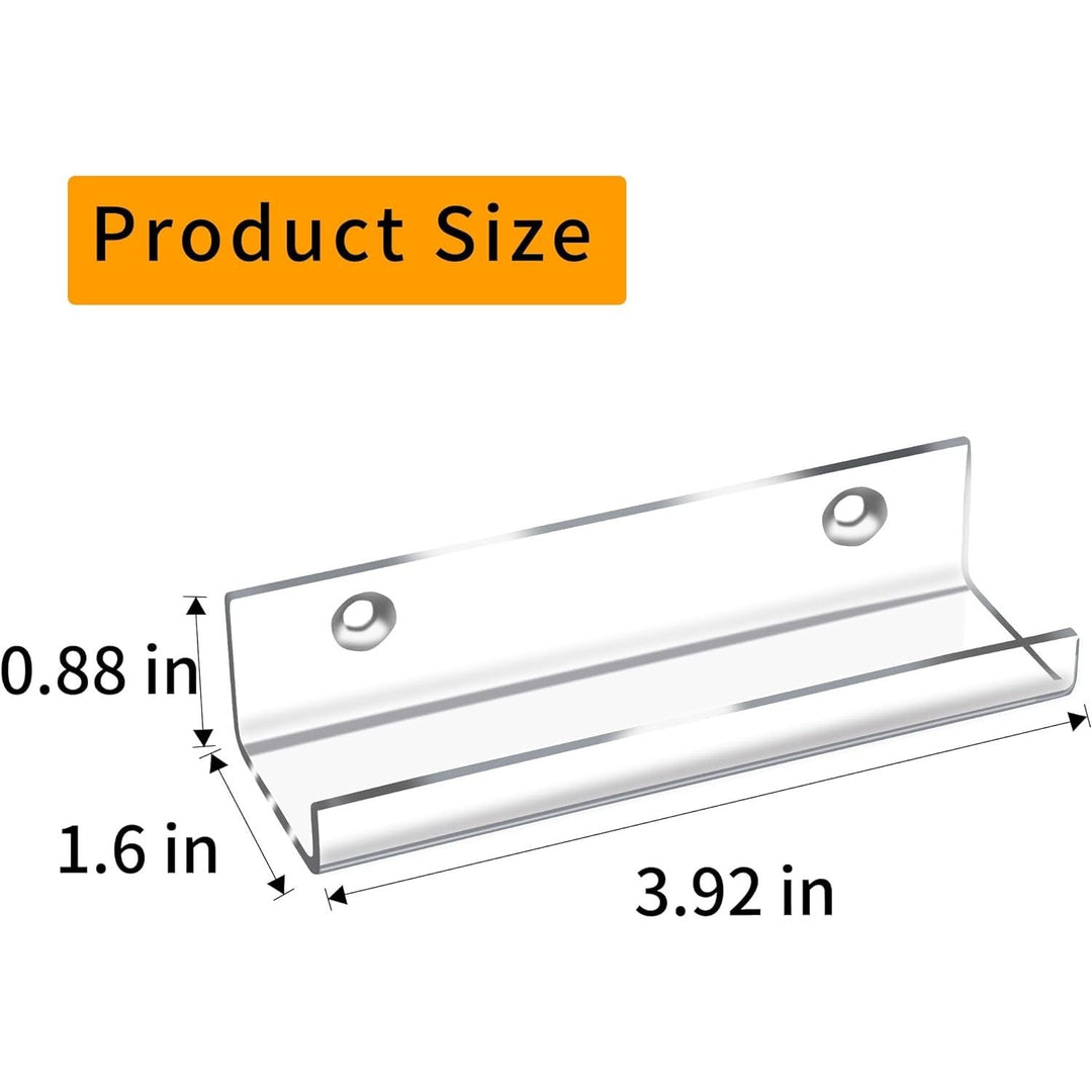 Jansburg 6 Pack Clear Vinyl Record Shelf Wall Mount Acrylic Album Record Holder - Just Closeouts Canada Inc.