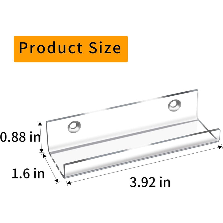 Jansburg 6 Pack Clear Vinyl Record Shelf Wall Mount Acrylic Album Record Holder - Just Closeouts Canada Inc.