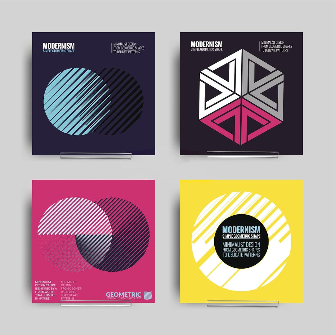 Jansburg 6 Pack Clear Vinyl Record Shelf Wall Mount Acrylic Album Record Holder - Just Closeouts Canada Inc.