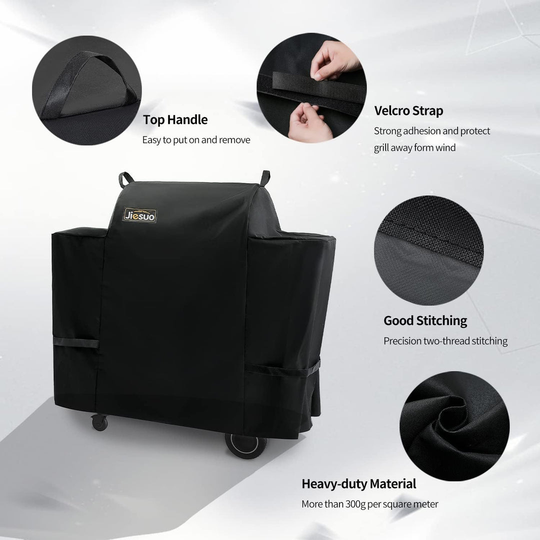 Jiesuo Grill Cover for Traeger Ironwood 650, Heavy Duty Waterproof Wood Pellet Grill Smoker Cover, Outdoor Full Length Grill Cover - Just Closeouts Canada Inc.