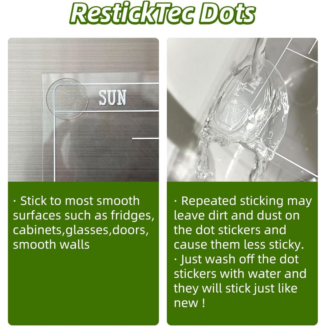 JJPRO Non Magnetic Dry Erase Calendar for Fridge - Reusable Monthly&Weekly Planning Board, List and Blank Board for All Smooth Surfaces. Clear Reusable Board Sticks to Fridge,Wall,Door&Glass - Just Closeouts Canada Inc.