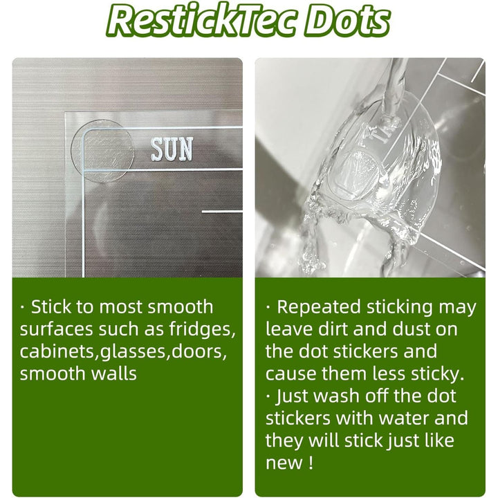 JJPRO Non Magnetic Dry Erase Calendar for Fridge - Reusable Monthly&Weekly Planning Board, List and Blank Board for All Smooth Surfaces. Clear Reusable Board Sticks to Fridge,Wall,Door&Glass - Just Closeouts Canada Inc.