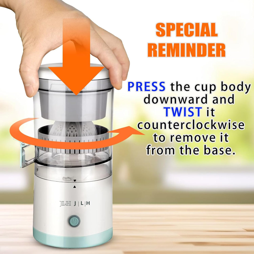 JLH Electric Citrus Juicer, Rechargeable Juicer Machines with USB and Cleaning Brush,portable electric Lemon Squeezer for Orange, Lemon,Lime, Grapefruit, Pomegranate, grapefruit(Mint Green) - Just Closeouts Canada Inc.