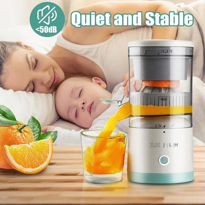 JLH Electric Citrus Juicer, Rechargeable Juicer Machines with USB and Cleaning Brush,portable electric Lemon Squeezer for Orange, Lemon,Lime, Grapefruit, Pomegranate, grapefruit(Mint Green) - Just Closeouts Canada Inc.