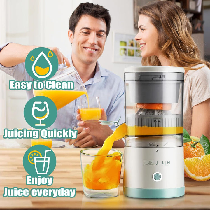 JLH Electric Citrus Juicer, Rechargeable Juicer Machines with USB and Cleaning Brush,portable electric Lemon Squeezer for Orange, Lemon,Lime, Grapefruit, Pomegranate, grapefruit(Mint Green) - Just Closeouts Canada Inc.