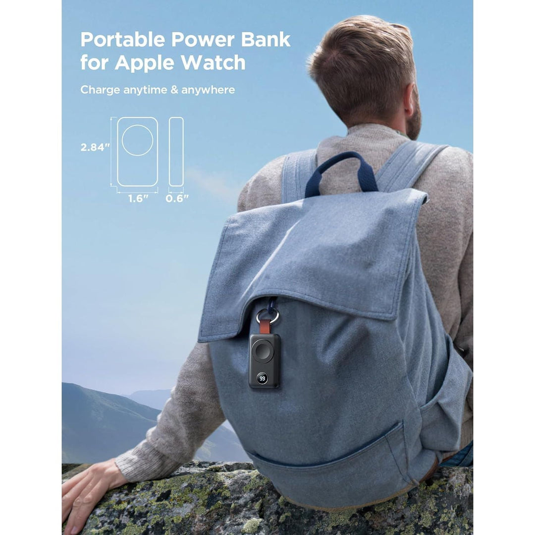 JOYROOM Wireless Charger for Apple Watch,2000mAh Portable Power Bank Compatible with iWatch Series 9/8/7/6/5/4/3/2/SE/UItra2/Ultra, Keychain Style Travel Essential with Compact Magnetic Design - Just Closeouts Canada Inc.