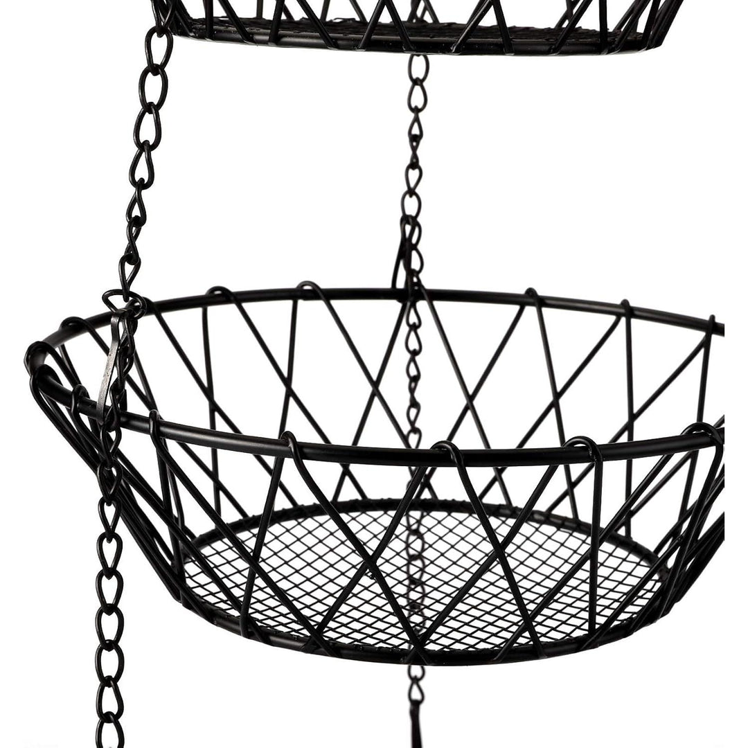 Jucoan 3 - Tier Hanging Fruits Basket, Heavy Duty Wire - Just Closeouts Canada Inc.