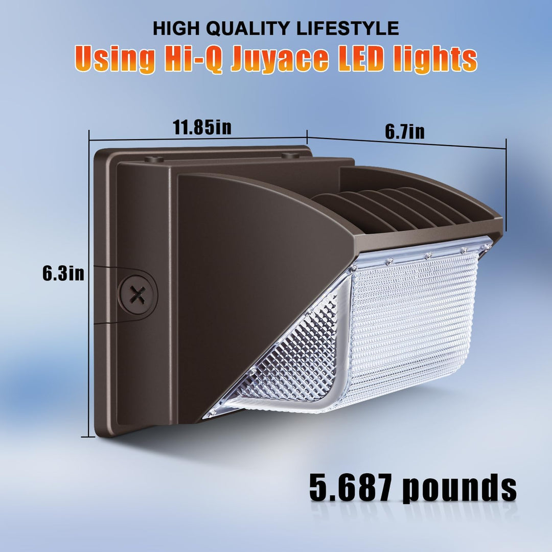 Juyace 150W LED Wall Pack Light Outdoor Security Flood Lighting 5000K 100 - 277V IP65 Waterproof for Barn Warehouse Garage Yard - Just Closeouts Canada Inc.