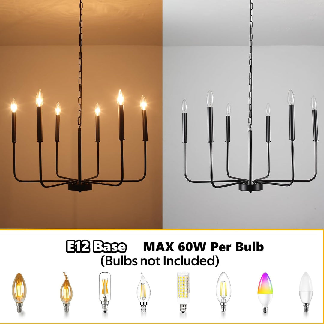 JZQWCK Plug in Chandelier Plug in Pendant Light Black Hanging Lights - Just Closeouts Canada Inc.