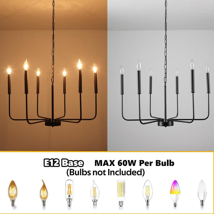 JZQWCK Plug in Chandelier Plug in Pendant Light Black Hanging Lights - Just Closeouts Canada Inc.