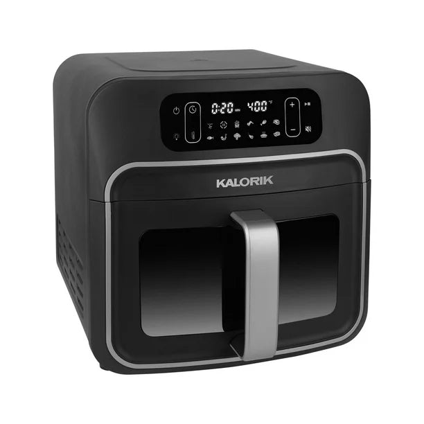 Kalorik Designer Series 8 Quart Air Fryer with Window, in Black Silver (FT52790BKS43), 8 Quart Air Fryer with Window - Just Closeouts Canada Inc.00848052005273