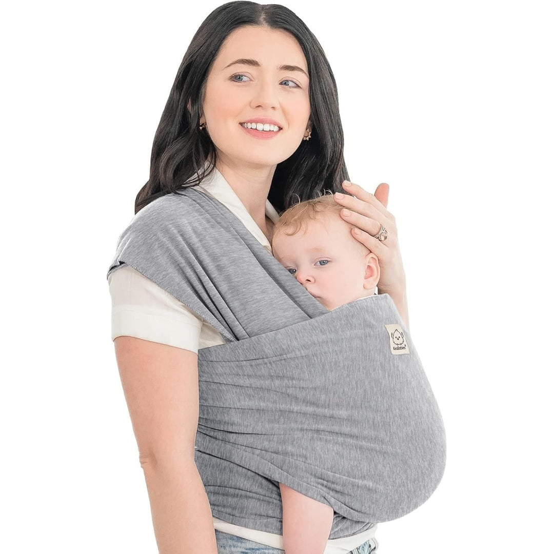 KeaBabies Baby Wrap Carrier - All in 1 Original Baby Carrier Newborn To Toddler Sling, Easy to Wear, Hands Free Bonding, Lightweight, Breathable Infant Wraps (Classic Gray) - Just Closeouts Canada Inc.