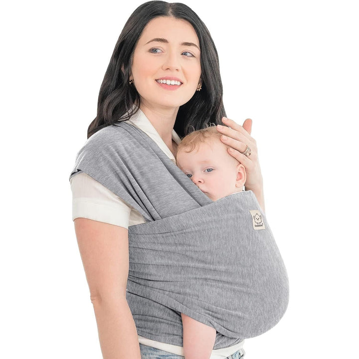 KeaBabies Baby Wrap Carrier - All in 1 Original Baby Carrier Newborn To Toddler Sling, Easy to Wear, Hands Free Bonding, Lightweight, Breathable Infant Wraps (Classic Gray) - Just Closeouts Canada Inc.