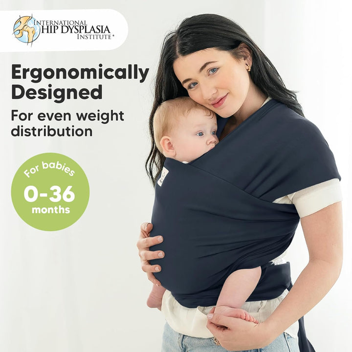 KeaBabies Baby Wrap Carrier - All in 1 Original Baby Carrier Newborn To Toddler Sling, Easy to Wear, Hands Free Bonding, Lightweight, Breathable Infant Wraps (Midnight) - Just Closeouts Canada Inc.