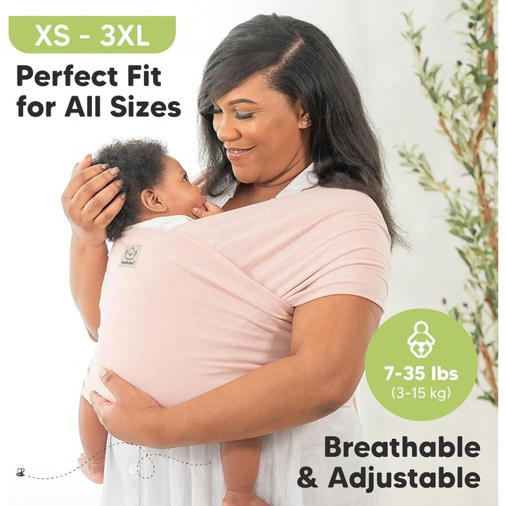 KeaBabies Baby Wrap Carrier - All in 1 Original Baby Carrier Newborn To Toddler Sling, Easy to Wear, Hands Free Bonding, Lightweight, Breathable Infant Wraps (Saddle Brown) - Just Closeouts Canada Inc.