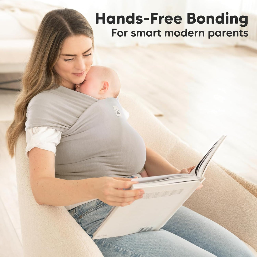 KeaBabies Baby Wrap Carrier - All in 1 Original Baby Carrier Newborn To Toddler Sling, Easy to Wear, Hands Free Bonding, Lightweight, Breathable Infant Wraps (Stone Gray) - Just Closeouts Canada Inc.