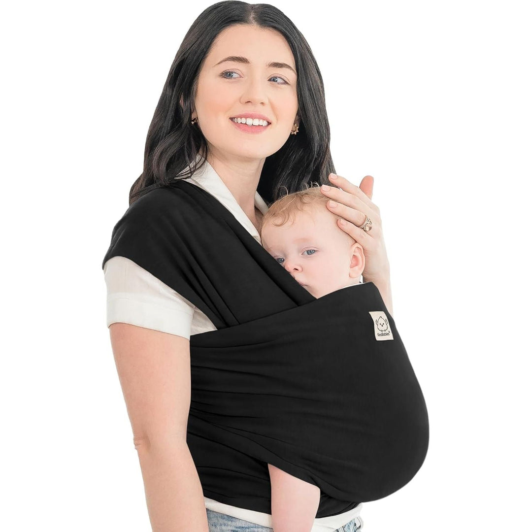 KeaBabies Baby Wrap Carrier - All in 1 Original Baby Carrier Newborn To Toddler Sling, Easy to Wear, Hands Free Bonding, Lightweight, Breathable Infant Wraps (Trendy Black) - Just Closeouts Canada Inc.