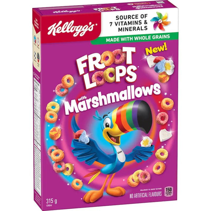 Kelloggs Froot Loops Fruit Loops Cereal With Marshmallows, 315g - Just Closeouts Canada Inc.