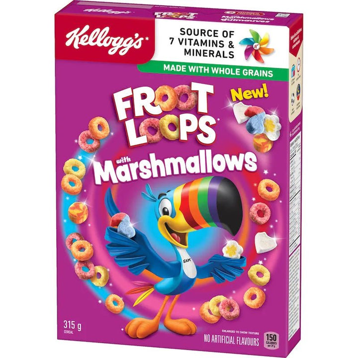 Kelloggs Froot Loops Fruit Loops Cereal With Marshmallows, 315g - Just Closeouts Canada Inc.