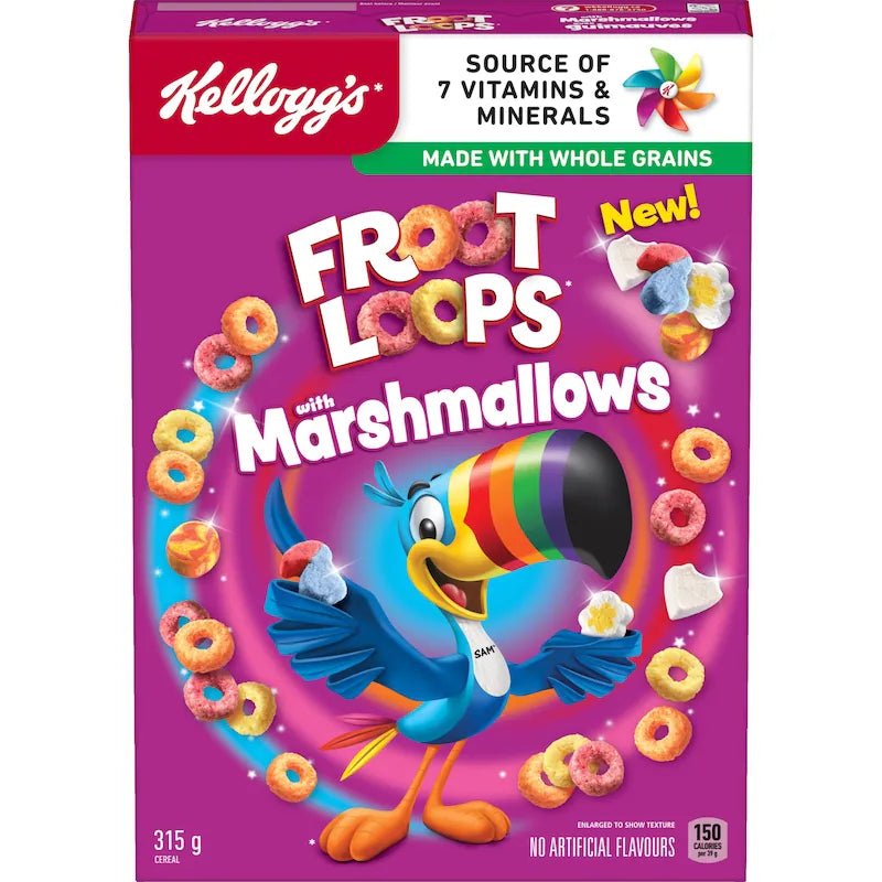 Kelloggs Froot Loops Fruit Loops Cereal With Marshmallows, 315g - Just Closeouts Canada Inc.