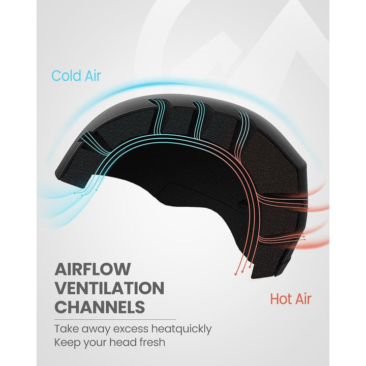 Kelvin Ski Helmet - Snowboard Helmet for Men, Women & Youth, Large Black - Just Closeouts Canada Inc.