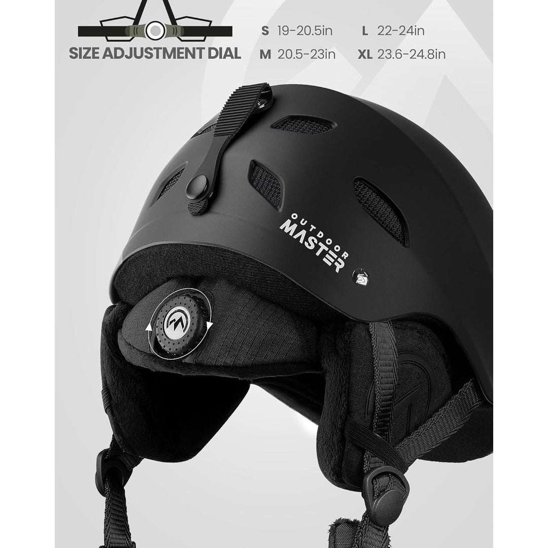 Kelvin Ski Helmet - Snowboard Helmet for Men, Women & Youth, Medium Black - Just Closeouts Canada Inc.