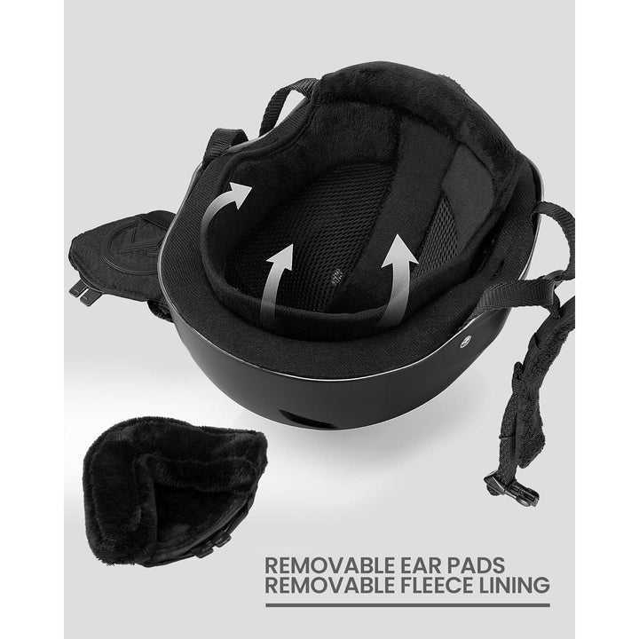 Kelvin Ski Helmet - Snowboard Helmet for Men, Women & Youth, Medium Black - Just Closeouts Canada Inc.