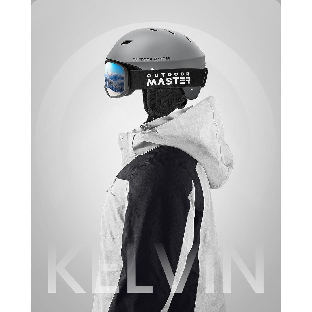 Kelvin Ski Helmet - Snowboard Helmet for Men, Women & Youth, XL Grey - Just Closeouts Canada Inc.