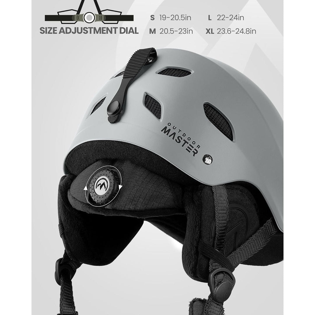 Kelvin Ski Helmet - Snowboard Helmet for Men, Women & Youth, XL Grey - Just Closeouts Canada Inc.