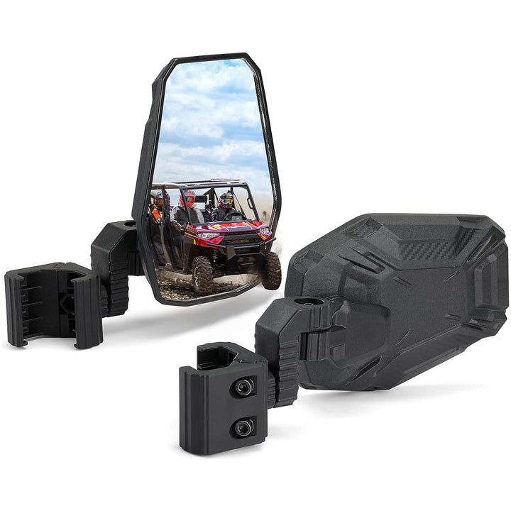 KEMIMOTO UTV Side Mirrors, UTV Rearview Mirrors Compatible with Pro - Fit Polaris Ranger General Can - Am Defender Maverick Trail, 3 - axis Rotation Breakaway Rear View Mirror - Just Closeouts Canada Inc.
