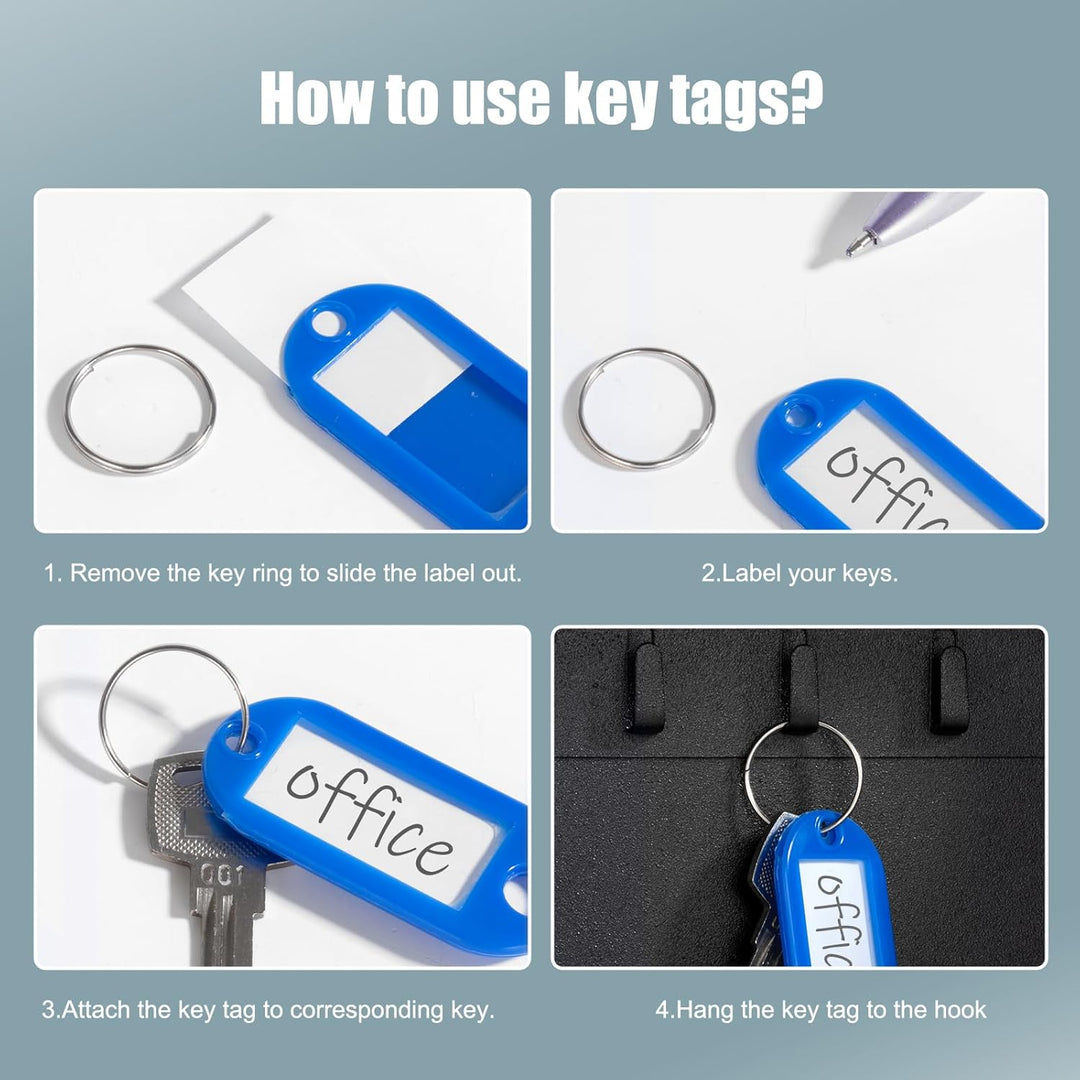 Key Cabinet Wall Mount Key Lock Box with Combination Lock Metal Key Box with Code for 48 Keys Black - Just Closeouts Canada Inc.