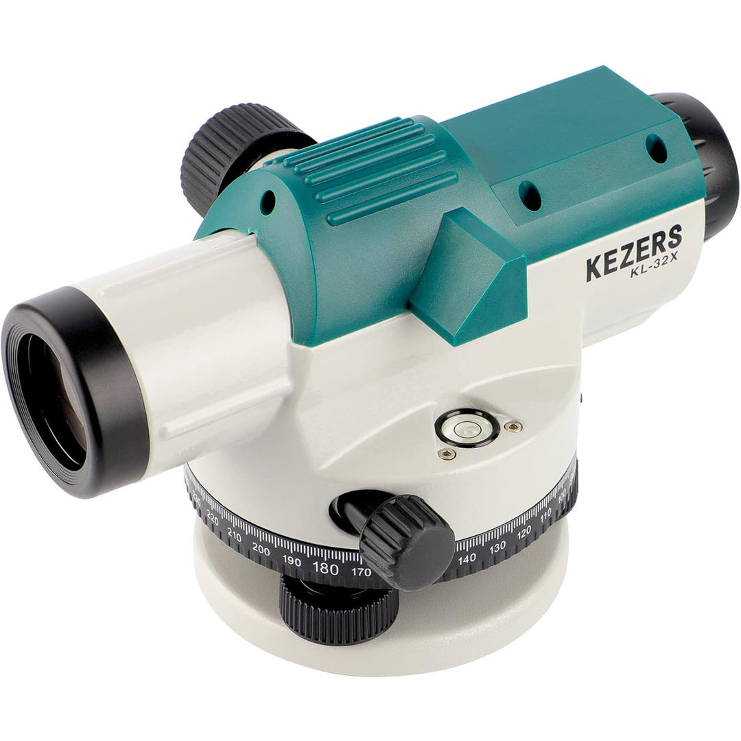 KEZERS 32X Automatic Optical Level Kit with Self - Leveling Magnetic Dampened Compensator and Transport Lock,High Precision Height/Distance/Angle Level Measure - KL - 32X - Just Closeouts Canada Inc.