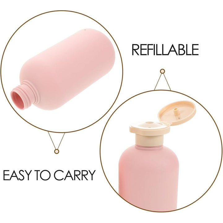 Kichvoe 3Pcs Refillable Shampoo and Lotion Bottles with Flip Cap - Empty Travel Bottle Set - Squeeze Containers for Toiletries, Leak Proof - 200ml - Just Closeouts Canada Inc.