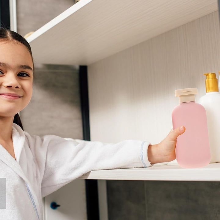 Kichvoe 3Pcs Refillable Shampoo and Lotion Bottles with Flip Cap - Empty Travel Bottle Set - Squeeze Containers for Toiletries, Leak Proof - 200ml - Just Closeouts Canada Inc.