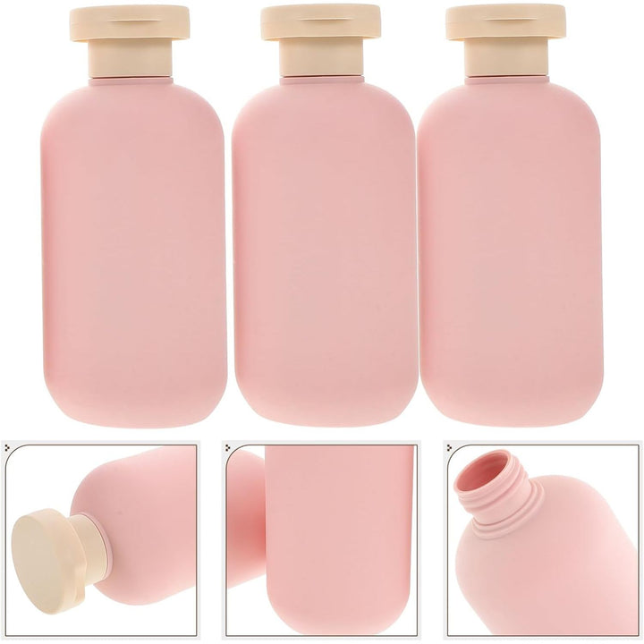 Kichvoe 3Pcs Refillable Shampoo and Lotion Bottles with Flip Cap - Empty Travel Bottle Set - Squeeze Containers for Toiletries, Leak Proof - 200ml - Just Closeouts Canada Inc.