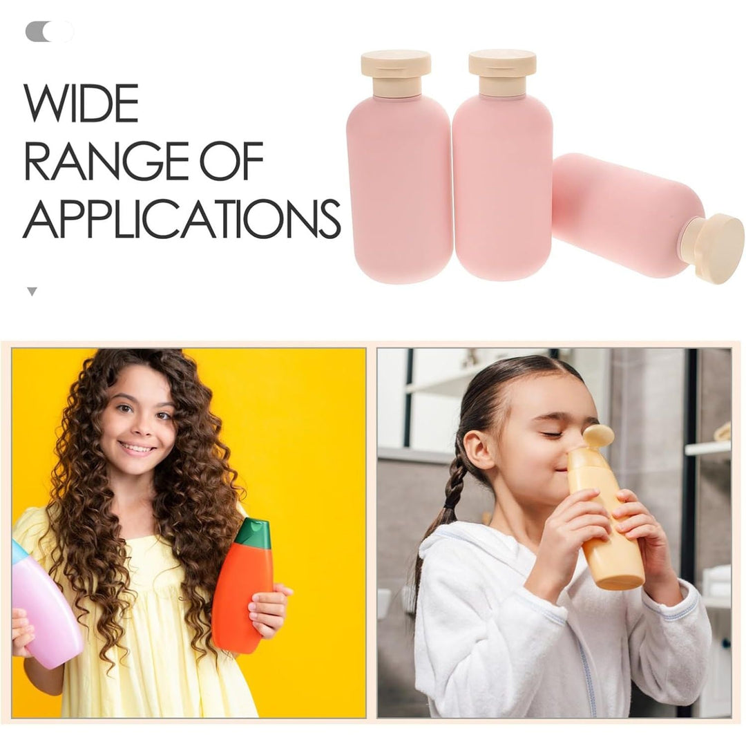 Kichvoe 3Pcs Refillable Shampoo and Lotion Bottles with Flip Cap - Empty Travel Bottle Set - Squeeze Containers for Toiletries, Leak Proof - 200ml - Just Closeouts Canada Inc.