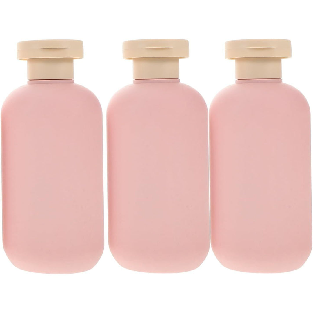 Kichvoe 3Pcs Refillable Shampoo and Lotion Bottles with Flip Cap - Empty Travel Bottle Set - Squeeze Containers for Toiletries, Leak Proof - 200ml - Just Closeouts Canada Inc.